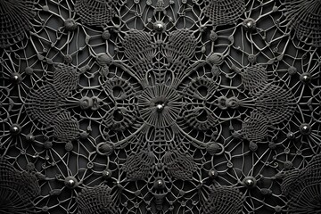 gothic black textured abstract background elegance lace fabric top view