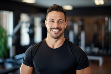 Ai generative portrait of professional physiotherapist in rehabilitation center