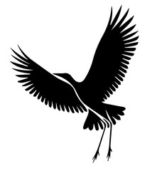 Obraz premium Bird Silhouette With Spread Wings