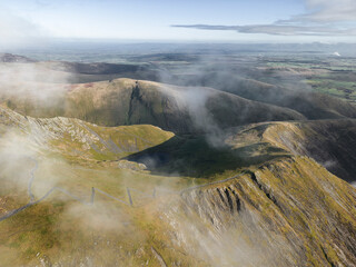 Amazing Cloud Inversion Over Mountain In The Lake Distract From Above