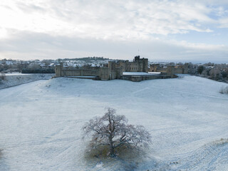 Alnwick Castle From Above During Winter