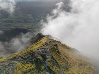 Amazing Cloud Inversion Over Mountain In The Lake Distract From Above