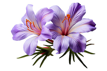 African Iris Purple on transparent background 