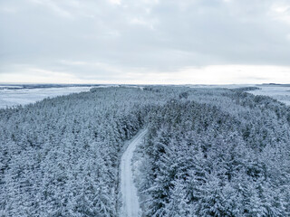 Amazing Winter Landscape From Above