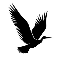 Bird In Flight Silhouette Vector