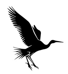 Flying Bird Silhouette vector illustration