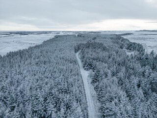 Amazing Winter Landscape From Above