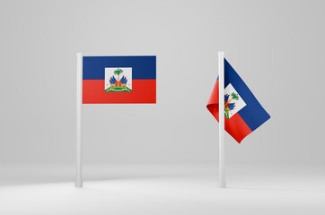 Haiti Flag 3d Illustration Stock Image	