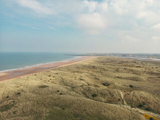 Beach and Sand Dune From Above
