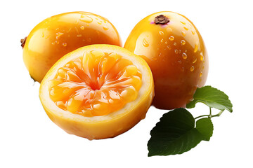 Fresh Passion fruit on transparent background 