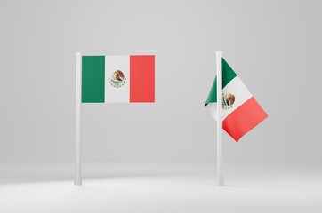 Mexico Flag 3d Illustration Stock Image	