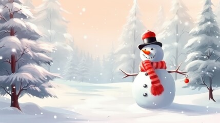 Snowman in a Winter Wonderland