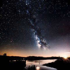 Fototapeta premium starry night sky,star,→ai