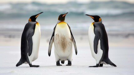 Fototapeta premium Penguins in Heated Debate