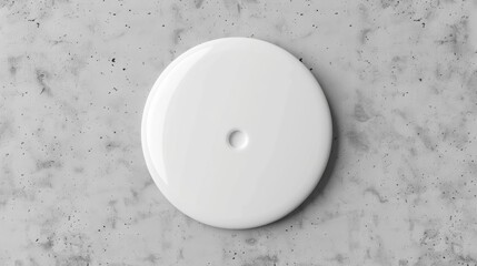 White Circle on a Concrete Background