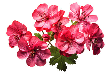 Geranium flower on transparent background