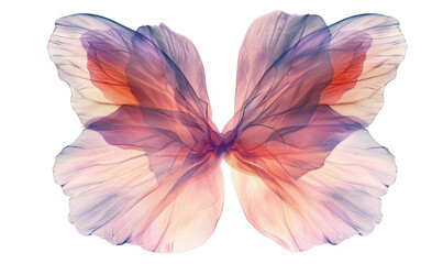 Translucent Flower Petals Forming Butterfly Wings