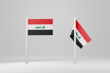 Iraq Flag 3d Illustration Stock Image	