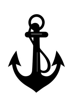 recommend clip art: Anchor Silhouette vector isolated illustration