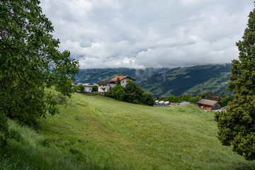 Fototapeta premium Landscape in Villnoess Valley in South Tyrol