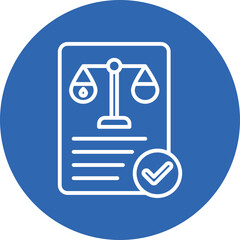 Laws line circle icon