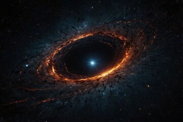 Abstract space Black hole over star field in outer space wallpaper background