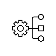 Development plan outline icons, minimalist vector illustration ,simple transparent graphic element .Isolated on white background