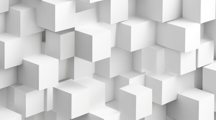 Abstract White Cube Pattern