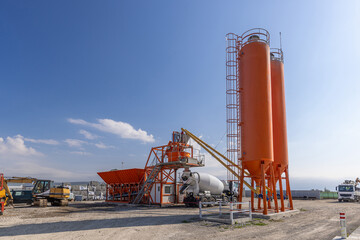 Obraz premium Concrete mixing plant