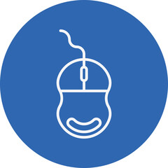 Mouse line circle icon