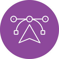 Vector line circle icon