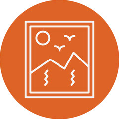 Painting line circle icon