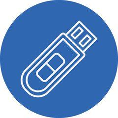 USb line circle icon