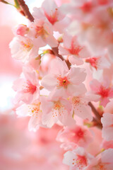 Fototapeta premium Cherry Blossom Delight - Postcard and Note Background