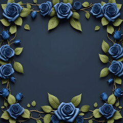 frame with flowers