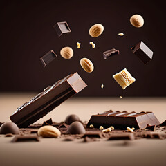 chocolate bar with nuts