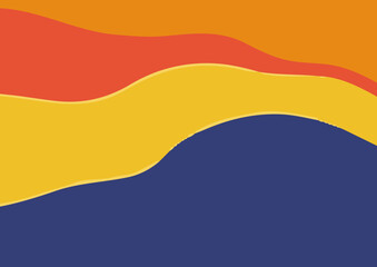 Abstract Layered Hills Vector illustration