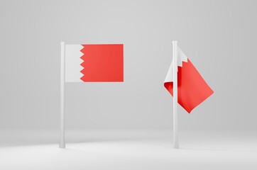 Bahrain Flag 3d Illustration Stock Image	