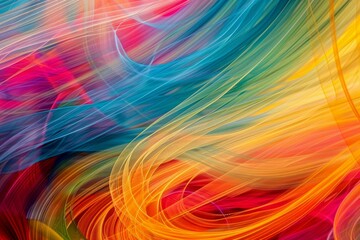 Obraz premium Digitally created image depicting a lively blend of swirling colors for a dynamic background