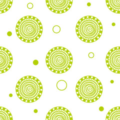 Seamless pattern geomatric  circle  green design  texture wallpaper phonecase tablecloth 