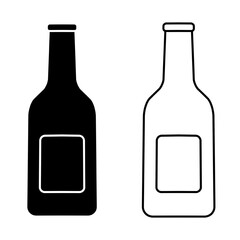 bottle icon eps vector illustration, isolated on white