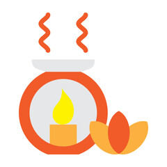 Aromatherapy Vector Flat Icon Design