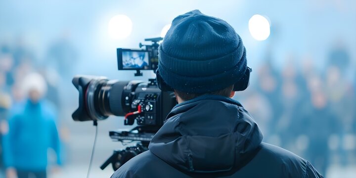 Film director directing a movie scene in photography. Concept Film Photography, Cinematic Moments, Director's Vision