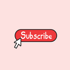 Subscribe Button Clipart Sticker Illustration Transparent Background