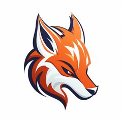 Obraz premium Fierce Fox Head Logo. Esports Mascot, Gaming Team Emblem