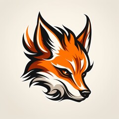 Obraz premium Fierce Fox Head Mascot Logo. Gaming, Sports, and Esports Branding