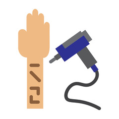 Tatoos Fashion Vector Flat Icon Design