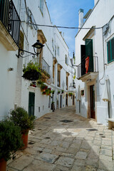 La città bianca di Locorotondo, Brindisi, Puglia. Italia