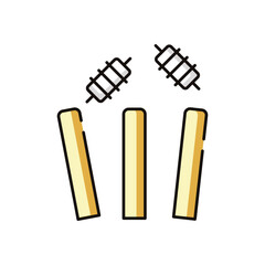 Cricket Stumps vector icon