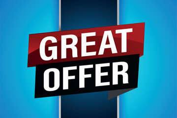great offer poster banner graphic design icon logo sign symbol social media website coupon

